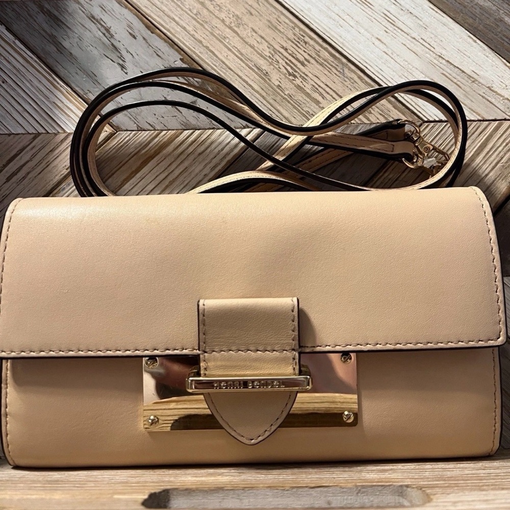 Henri Bendel Leather Wallet With Strap - Authentic w/COA and Extra Bag Chain